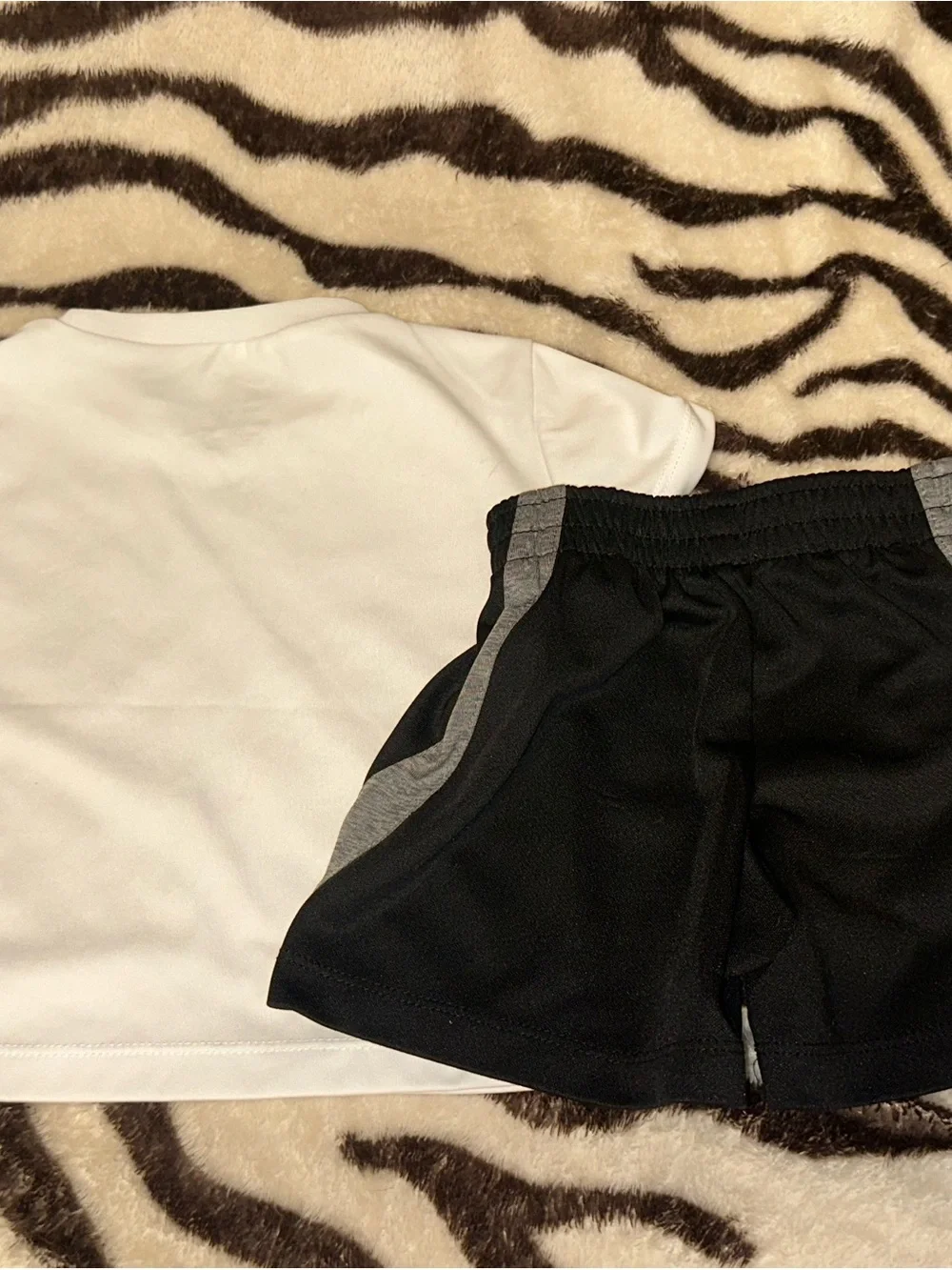Toddler Nike White Short Sleeve Tee & Black Jersey Shorts